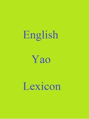 cover image of English Yao Lexicon